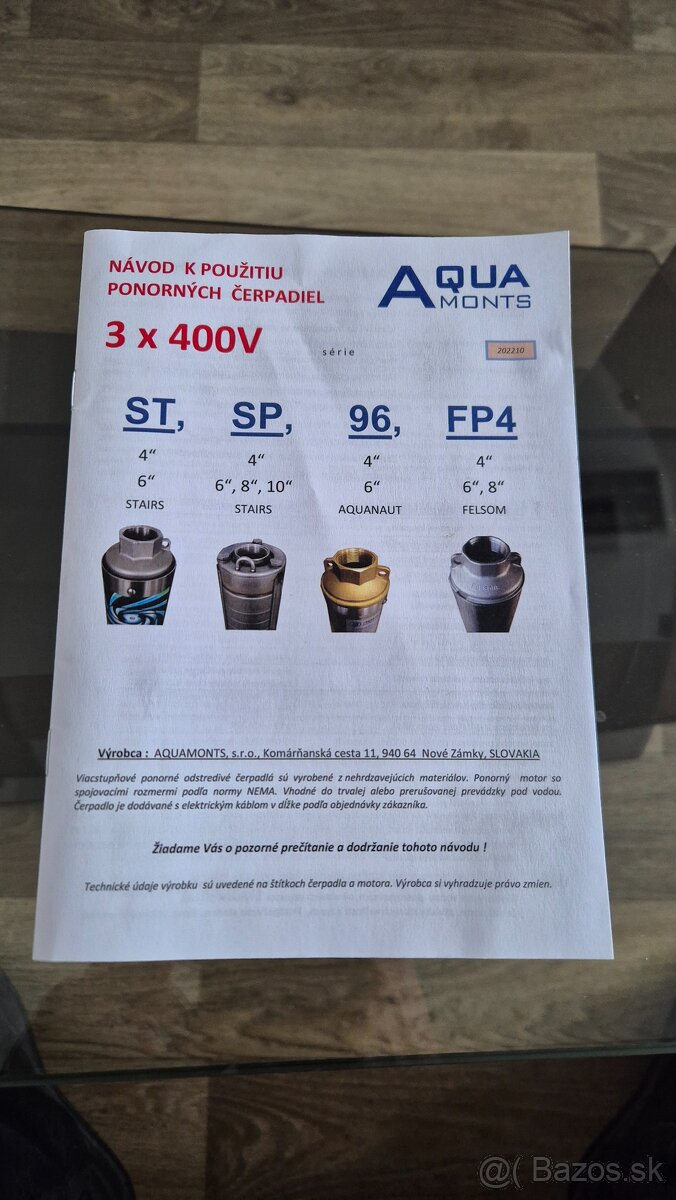 Ponorné čerpadlo Ponorka - 2