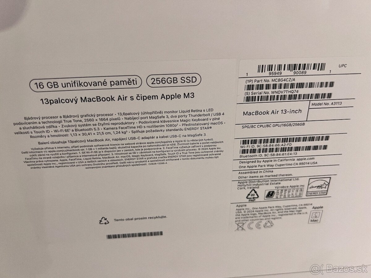 Zabalený MacBook Air 13" M3 - 2