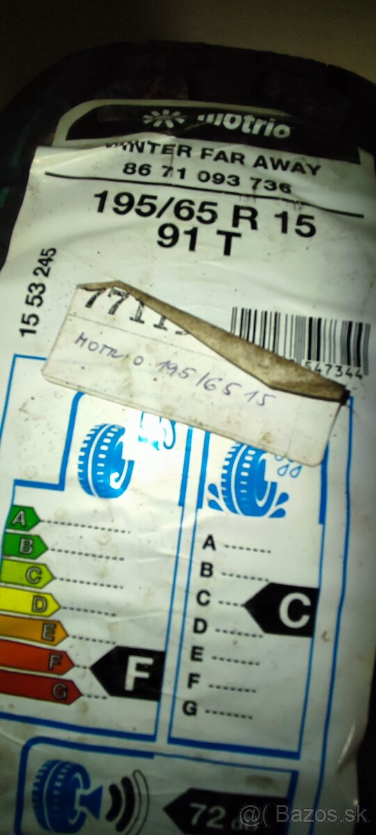⭐Zimné pneu 195/65 R15 Motrio-2ks.⭐ - 2
