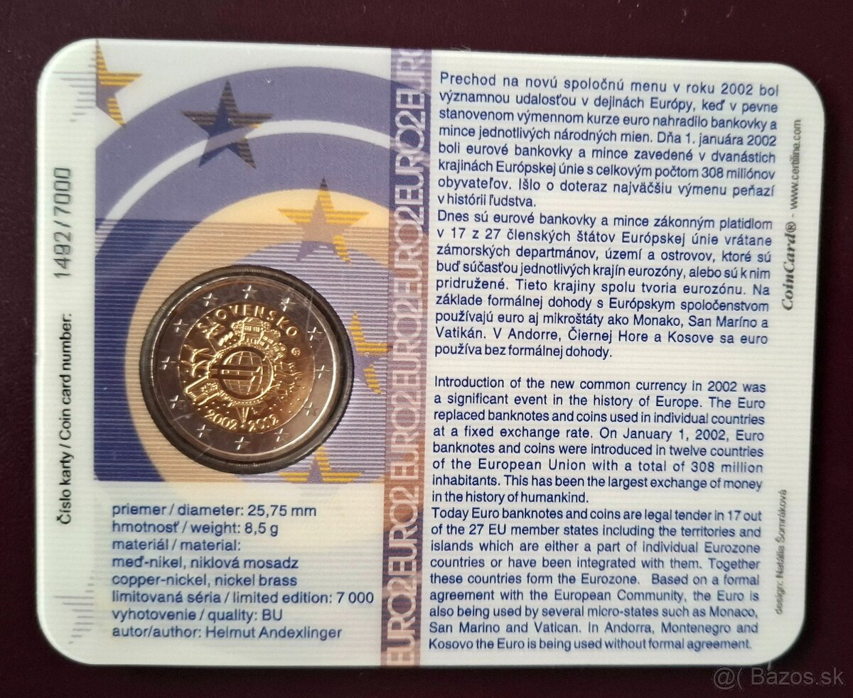 Karta 2eurová rok 2012. - 2