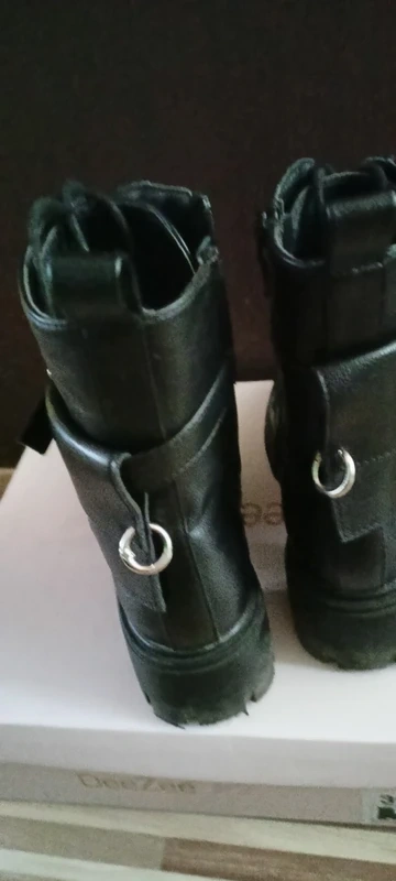 členkové kožené topanky na platforme vel. 36 - 2