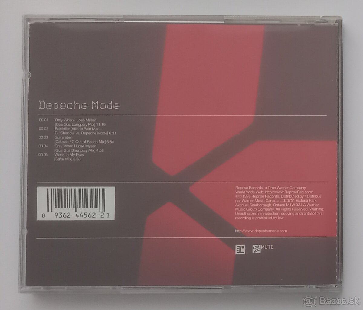 Depeche Mode Canada CD Only When I Lose Myself 2 - 2