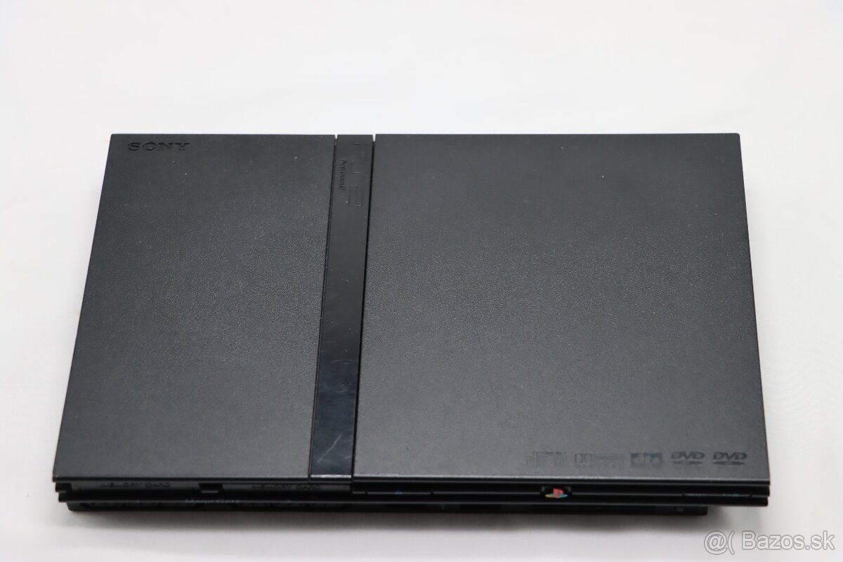 PS2 Slim SCPH-75004 + ovládač Speed Link + karta - 2