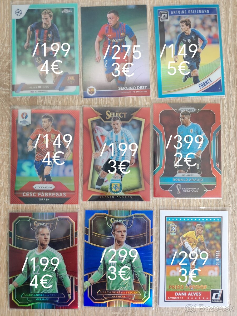 Limitované futbalové karty - 2