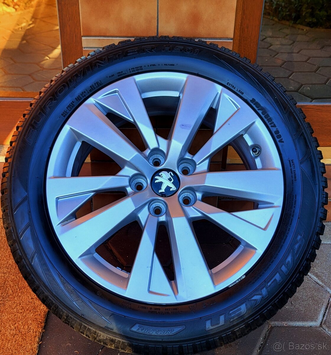 alu R17 5x108 orig. Peugeot, zimné pneu 215/55 (215/65) - 2
