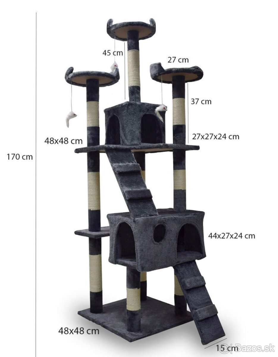 Škrabadlo pre mačky 170cm - 2