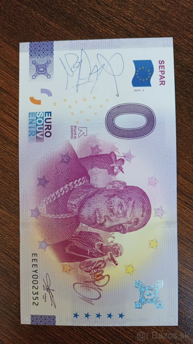 0 € bankovka Separ s original podpisom - 2