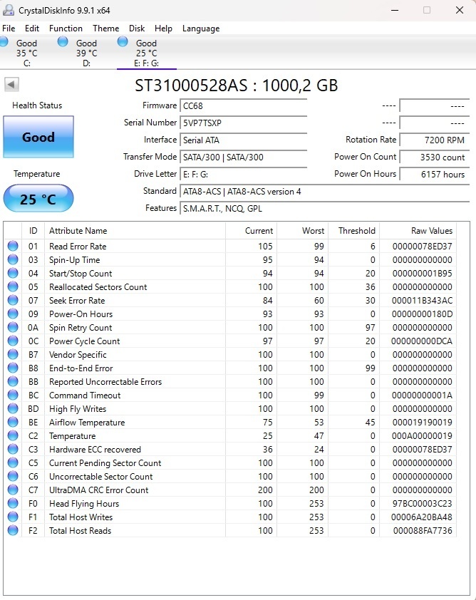 Predám Seagate 3.5" 1TB HDD - 2