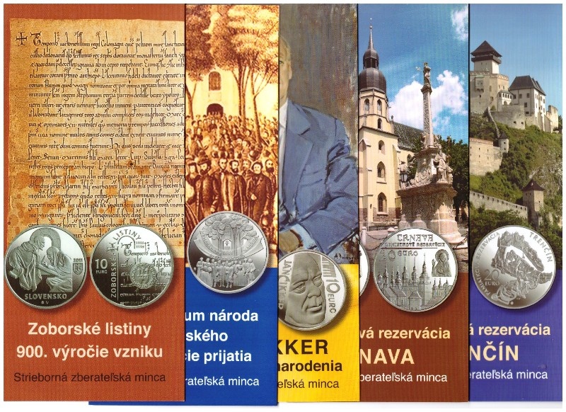 Letáky k euro minciam. - 2