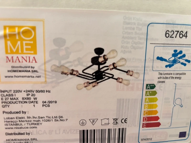 Stropne svietidlo cierne - 2