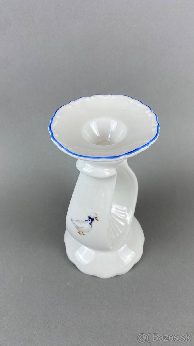 Svietnik s motívom husičiek, modrá linka - 2