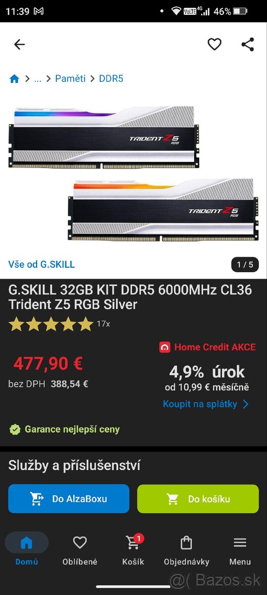 G.SKILL 32GB KIT DDR5 6000 MHz CL30 Trident Z5 - 2