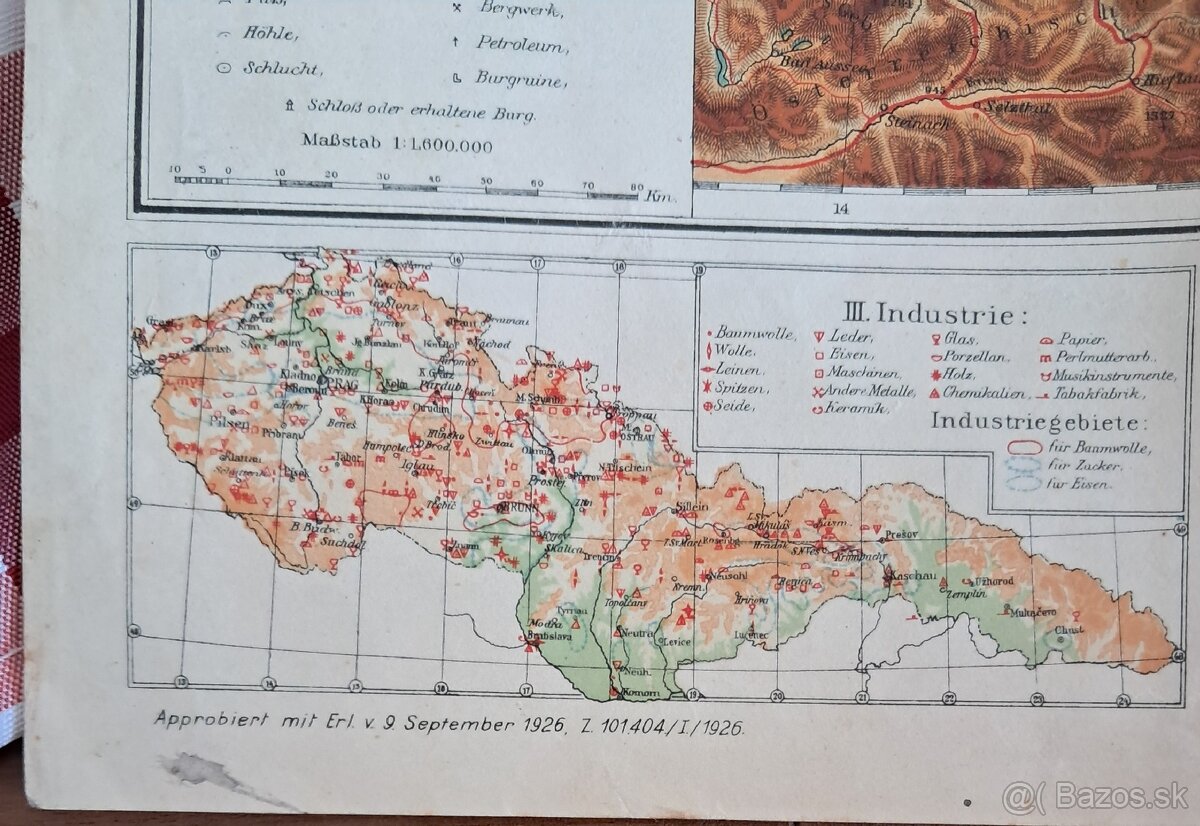 Mapa Československa - 2