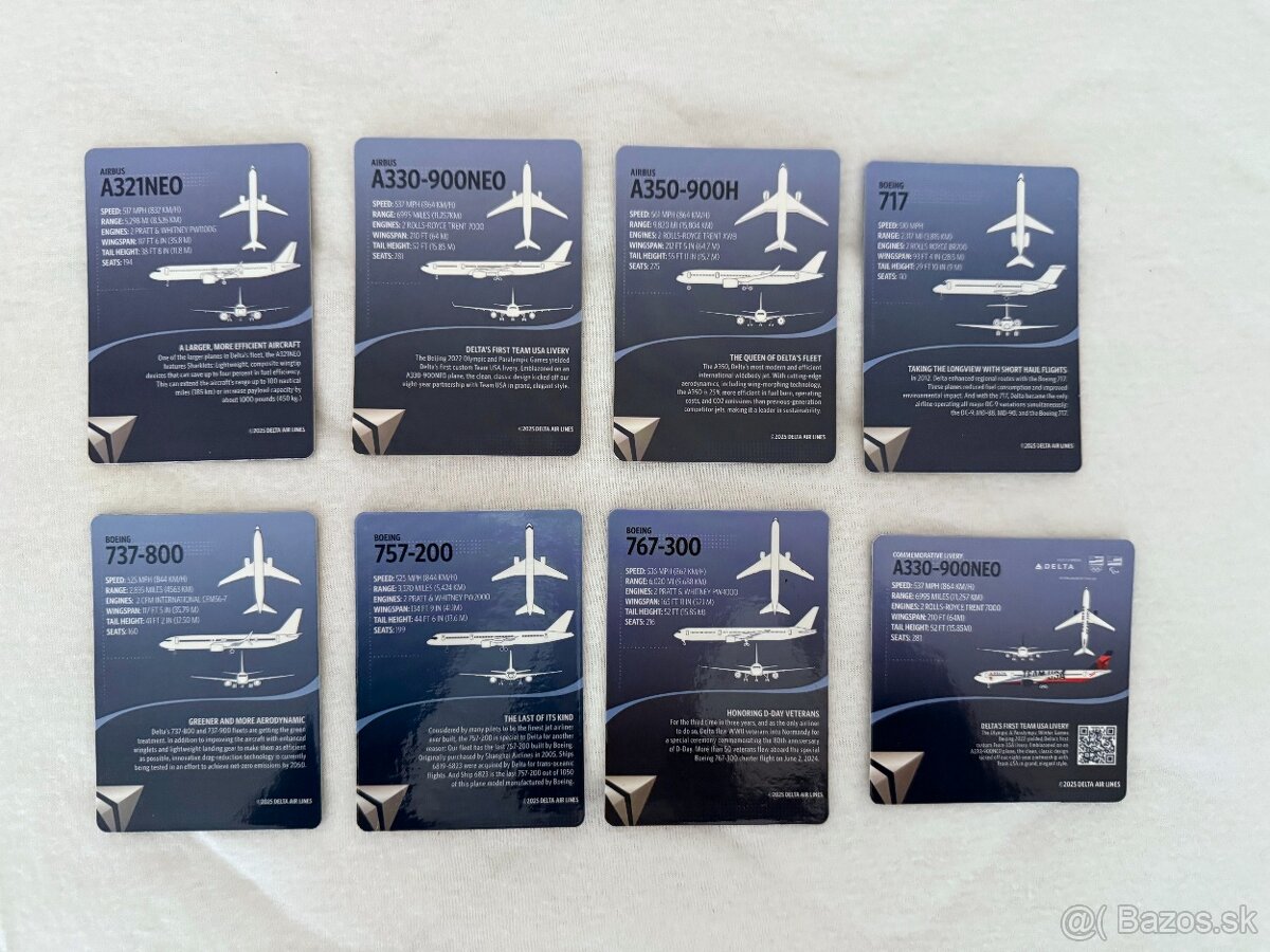 SBĚRATELSKÉ KARTY - DELTA AIRLINES TRADING CARD - 2