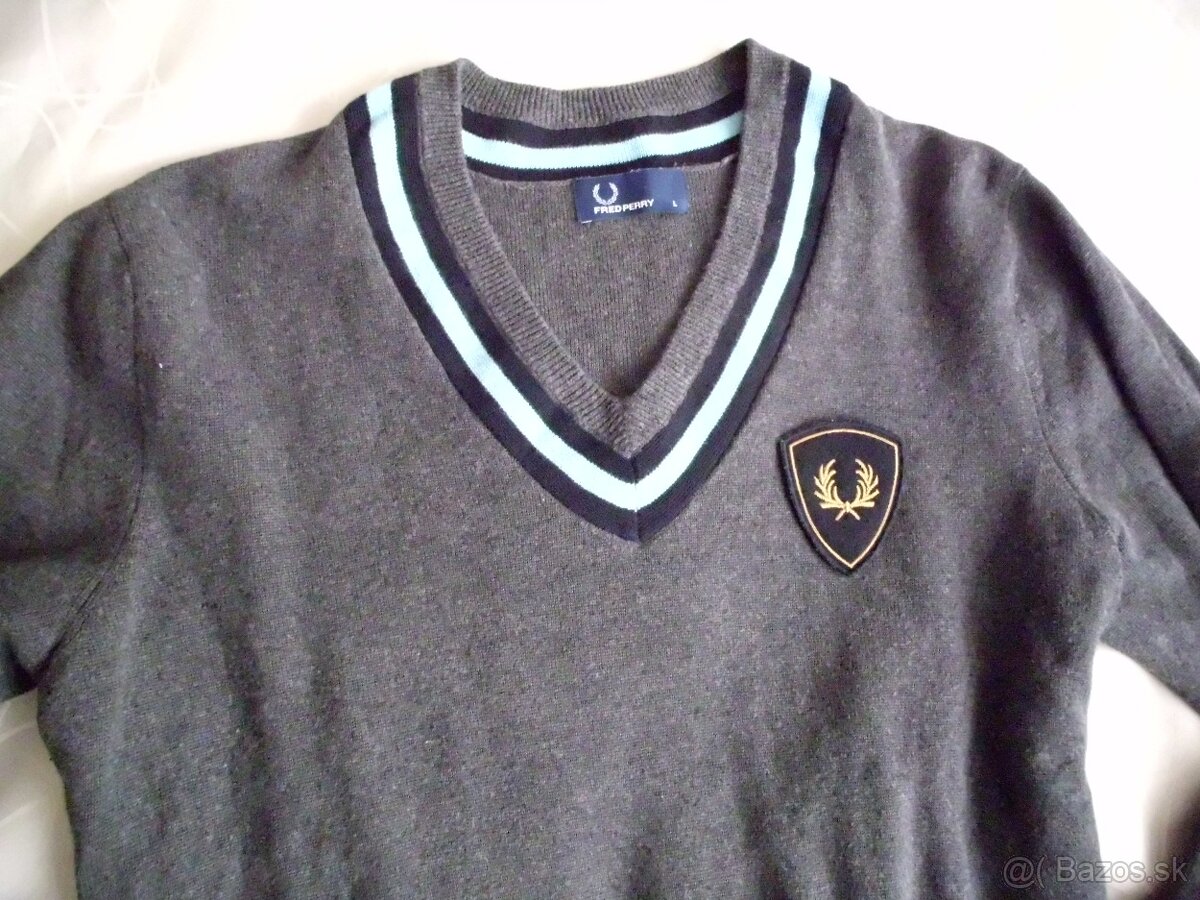 Fred Perry pánsky sveter tmavošedý L-M - 2