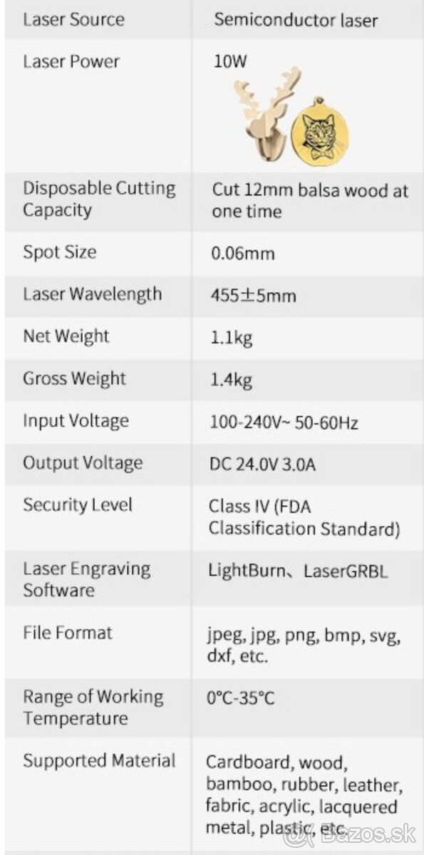 Laserový modul Creality 10W pre 3D tlačiareň - 2