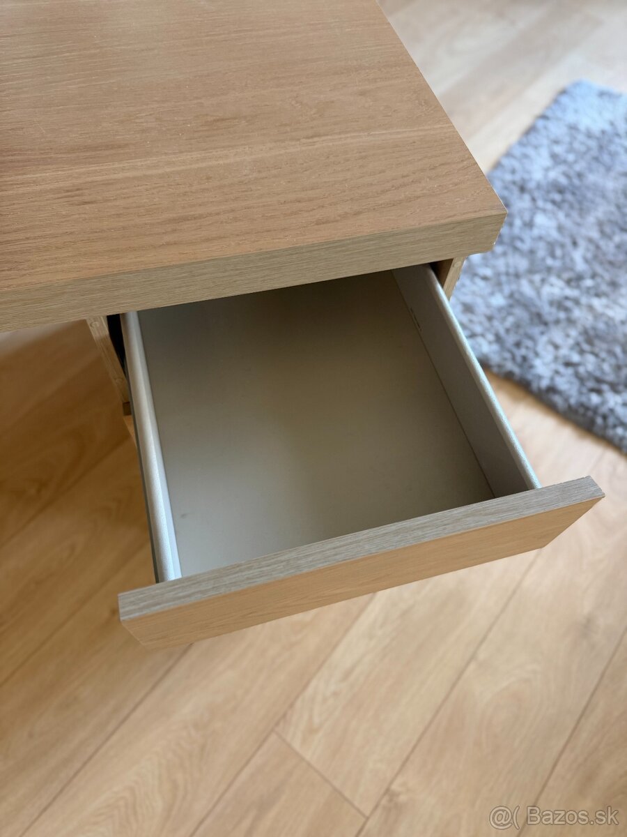 IKEA MALM - Písací / PC stôl - dub - 2