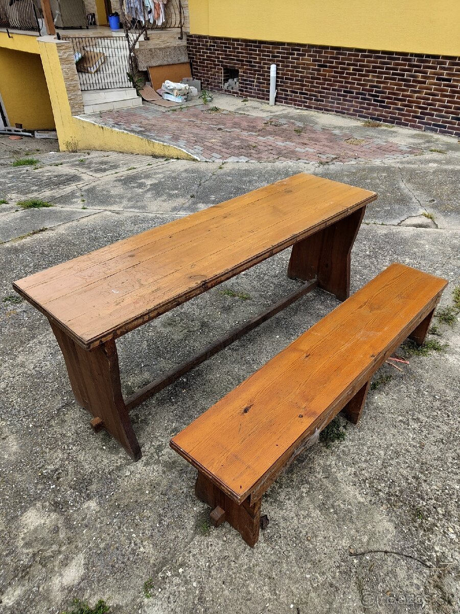 Záhradné sedenie - stol a lavice - 2