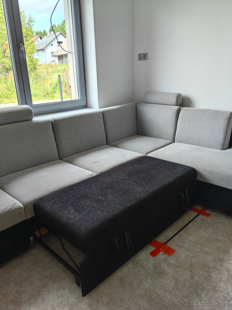 Sedacia súprava + taburetka - 2