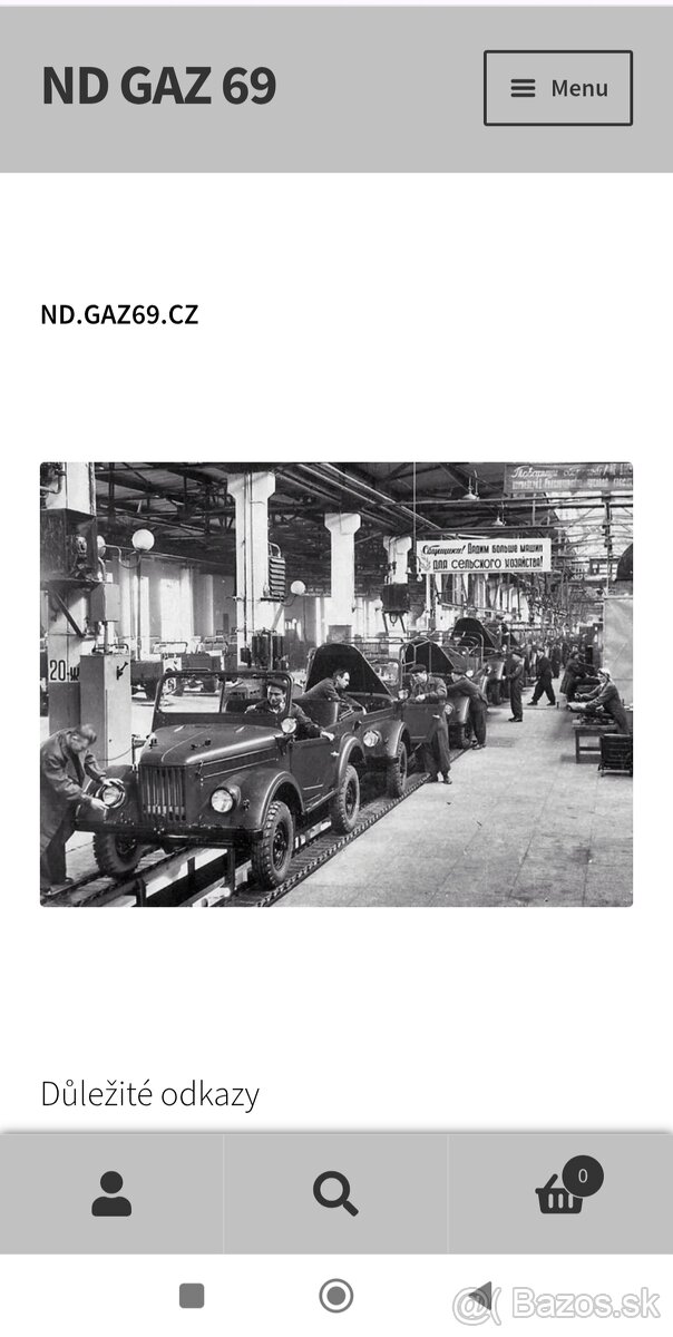 Gaz 69, Uaz - zvedák - hever - NOVÝ - 2