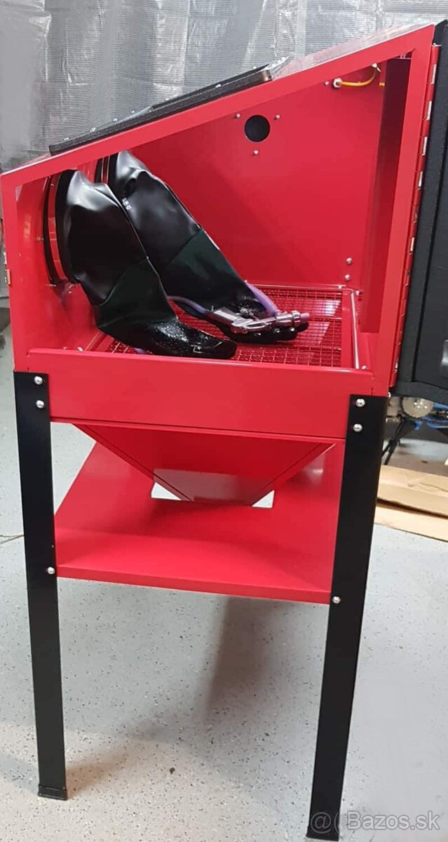 Pieskovacia kabína – 220L, uzavretý systém, 890 × 560 × 1380 - 2