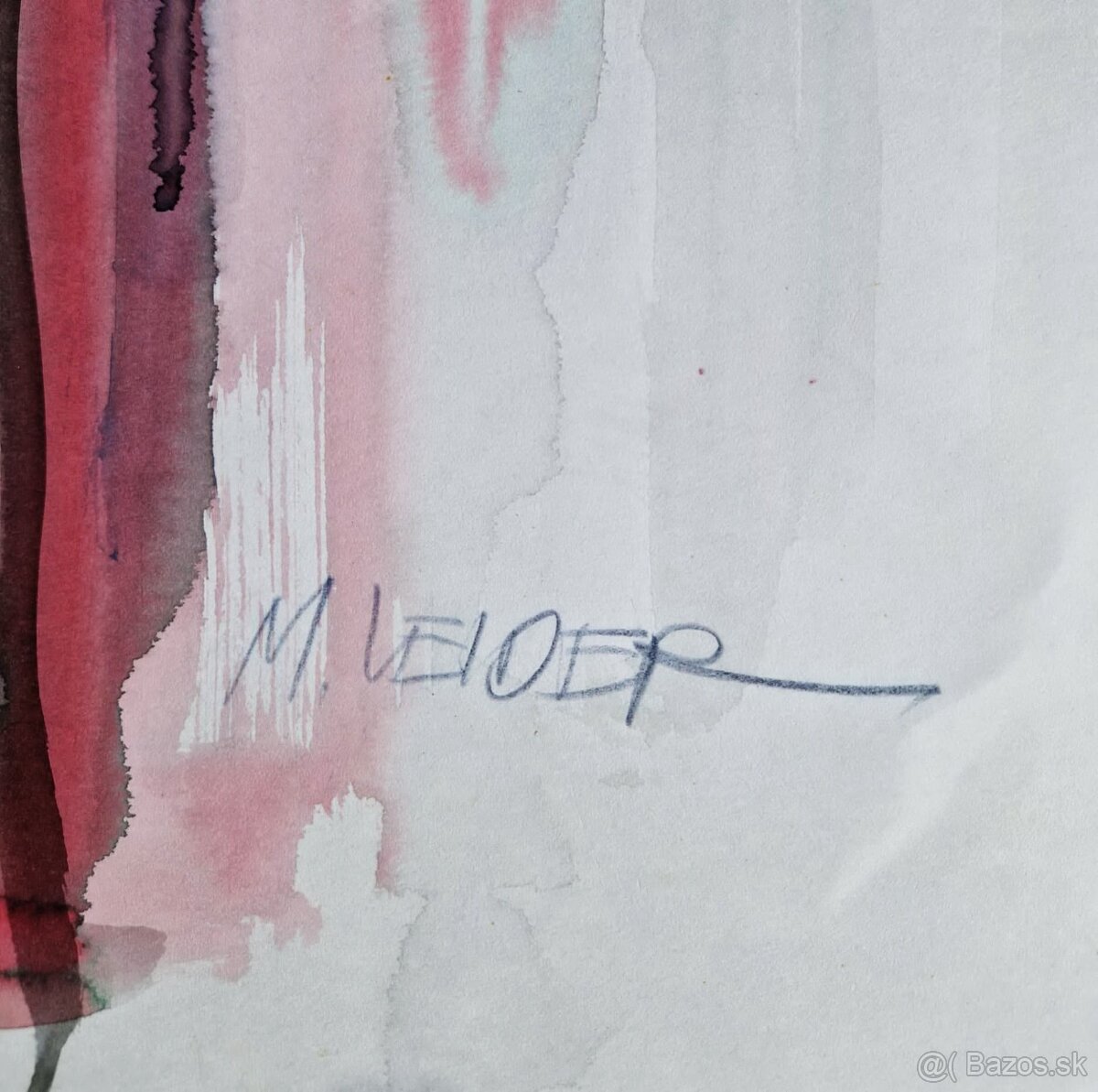 MOSHE LEIDER - Ľudia, /Moderný figuratívny akvarel/ - 2