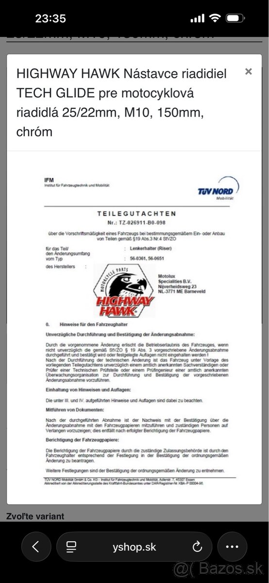 Predstavec HIGHWAY HAWK 150mm - 2