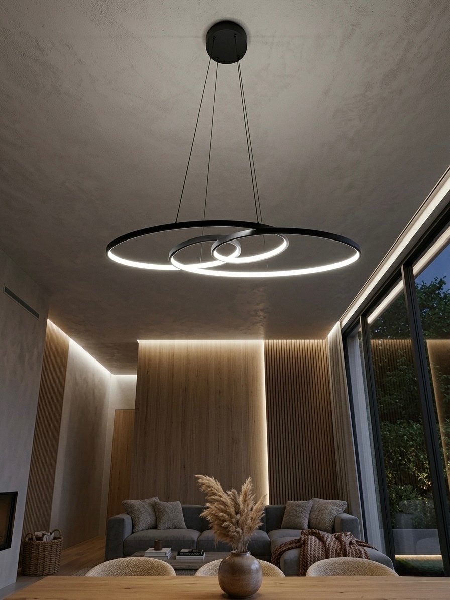 LED Luster Čierny pre inteligentnú domácnosť Loxone Ready - 2