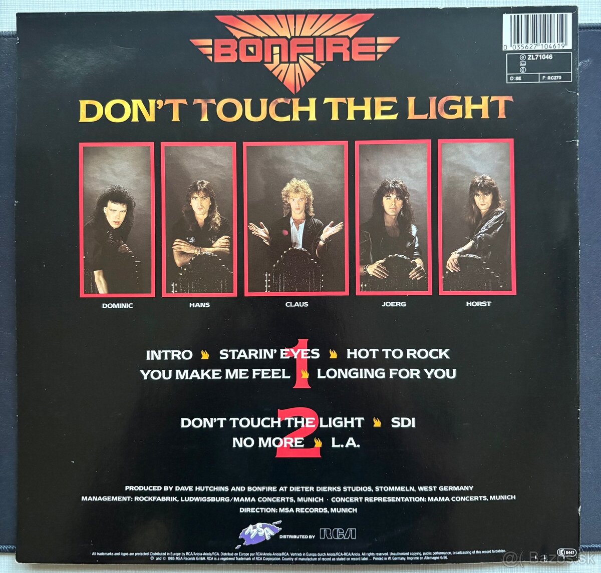 Bonfire - Don't Touch The Light - 2