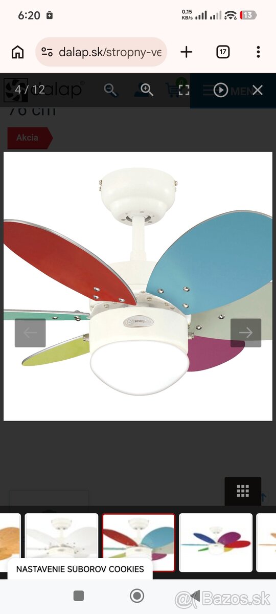 Stropny ventilator so svetlom - 2