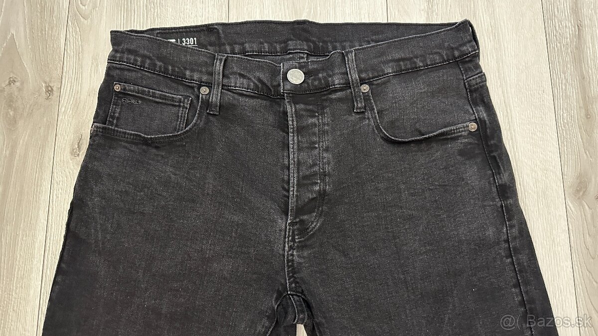 Pánske,kvalitné džínsy slim - G STAR RAW - veľkosť 34/32 - 2