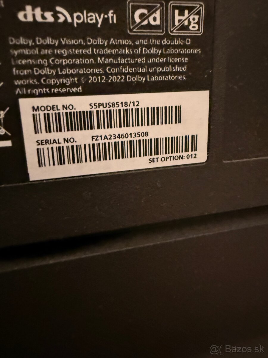 Philips ambilight “55“ puknutá obrazovka, tv na súčiastky - 2