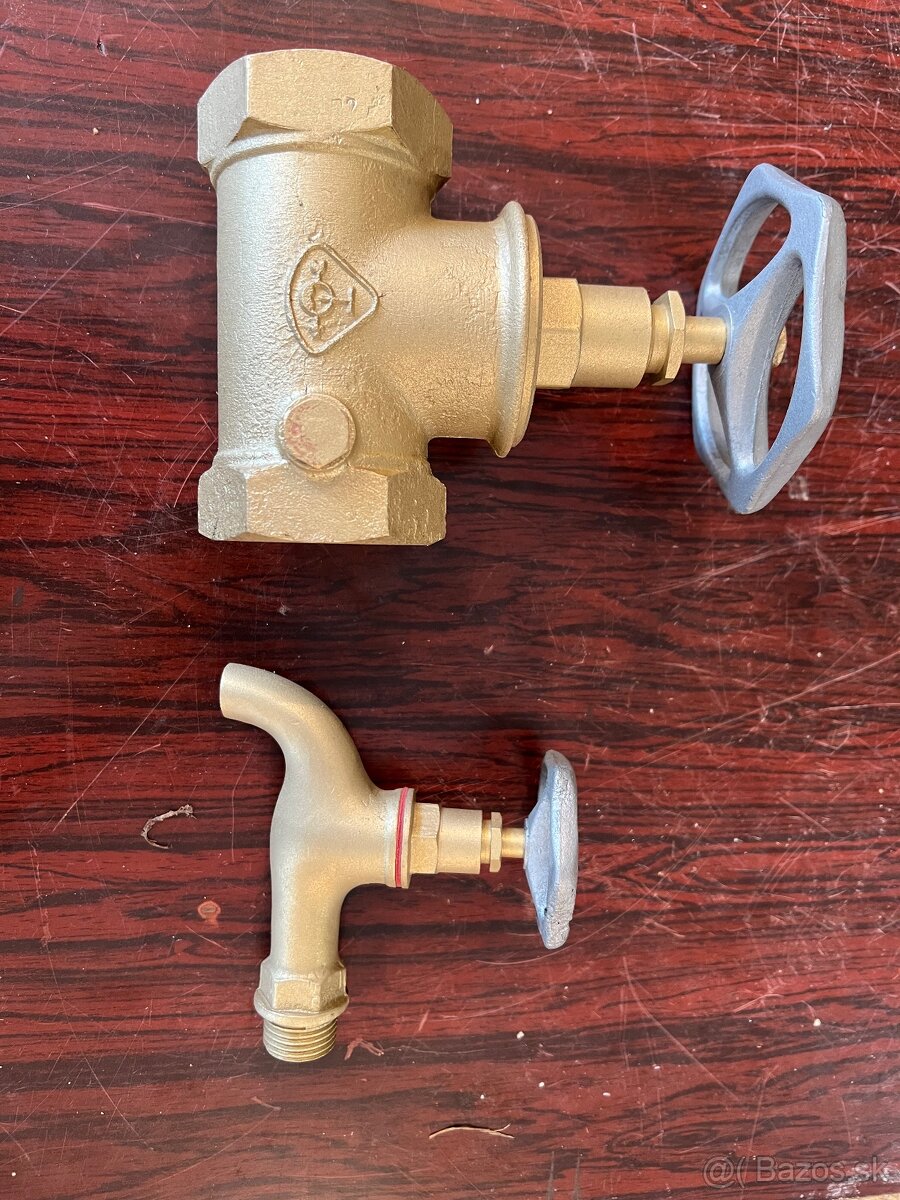 Ventily mosadzné 6/4, záhradný 1/2 - 2