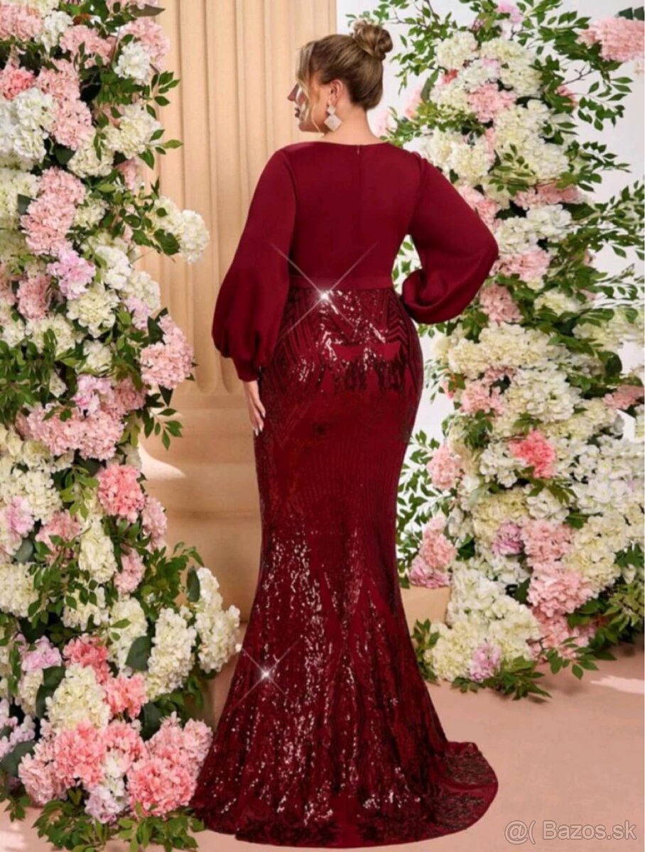 Burgundy šaty 2Xl - 2