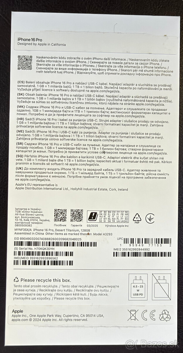 Apple iphone 16 pro 128GB ako nový - 2