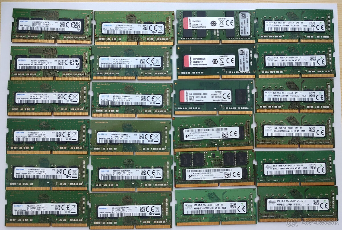 Predám DDR4 RAM do notebookov (SO-DIMM), rôzne modely. - 2