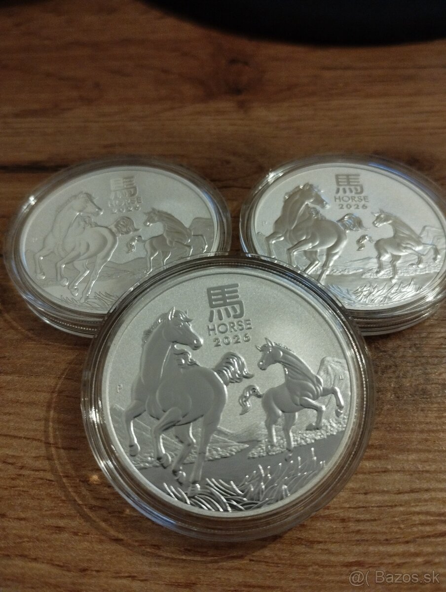 STŘÍBRNÁ INVESTIČNÍ MINCE LUNÁRNÍ SÉRIE KŮŇ 2026 - 2