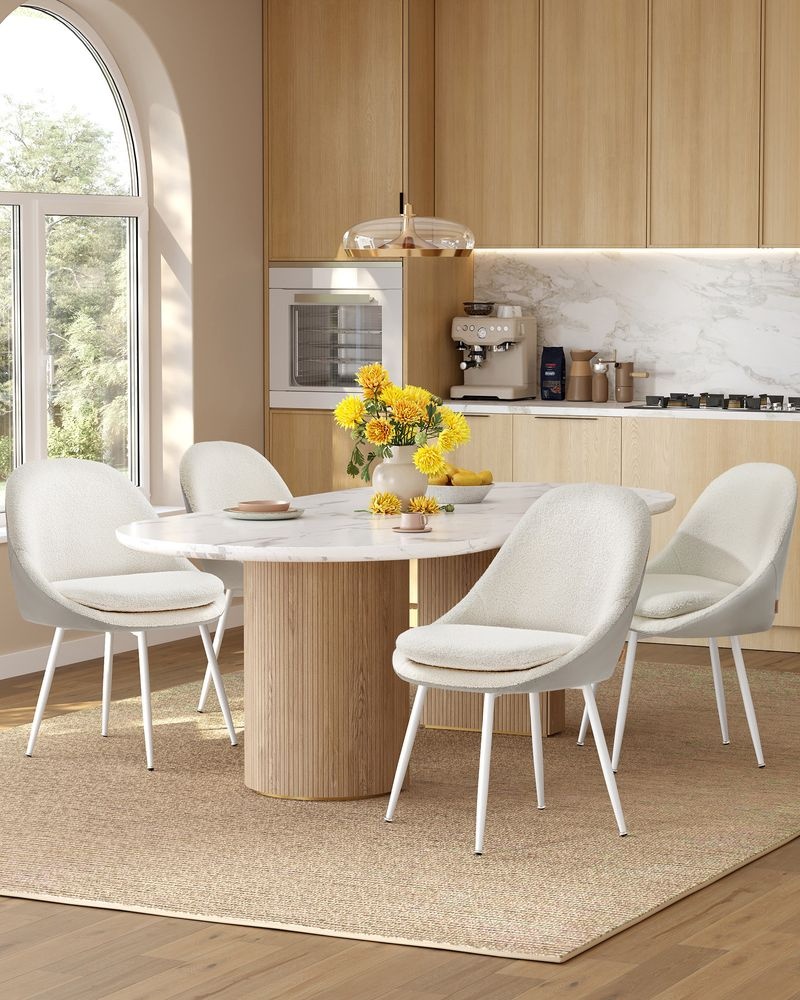 VASAGLE jedálenské stoličky – set 2 ks, s vankúšom, nové - 2