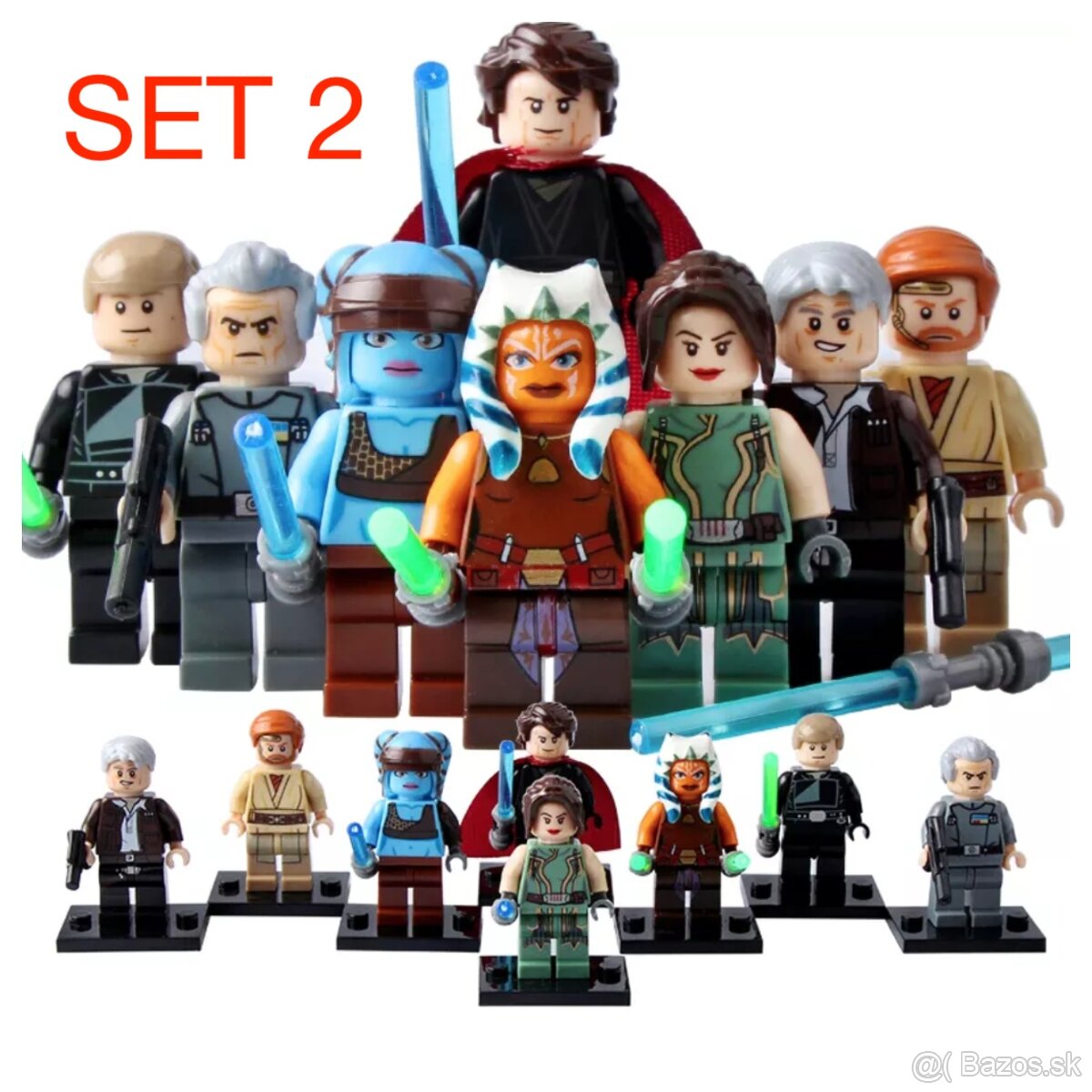 Rôzne figúrky Star Wars 3 (8ks) - typ lego - nové - 2