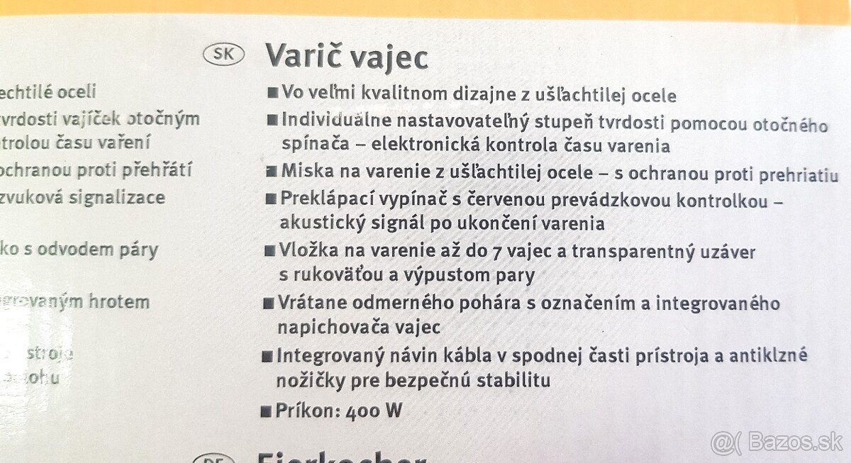 Varič vajec - 2