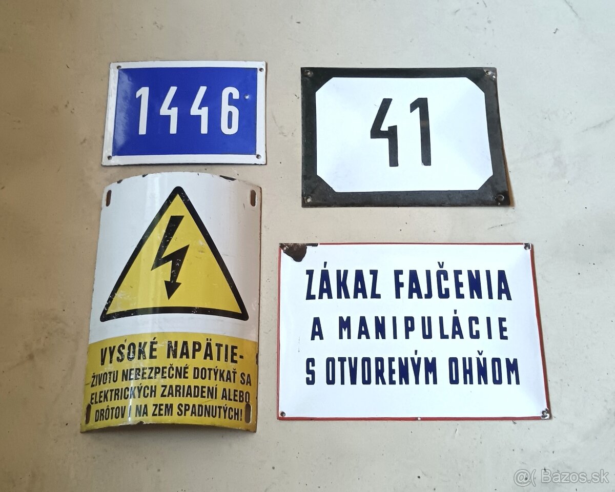 Smaltované tabule cedule - 2