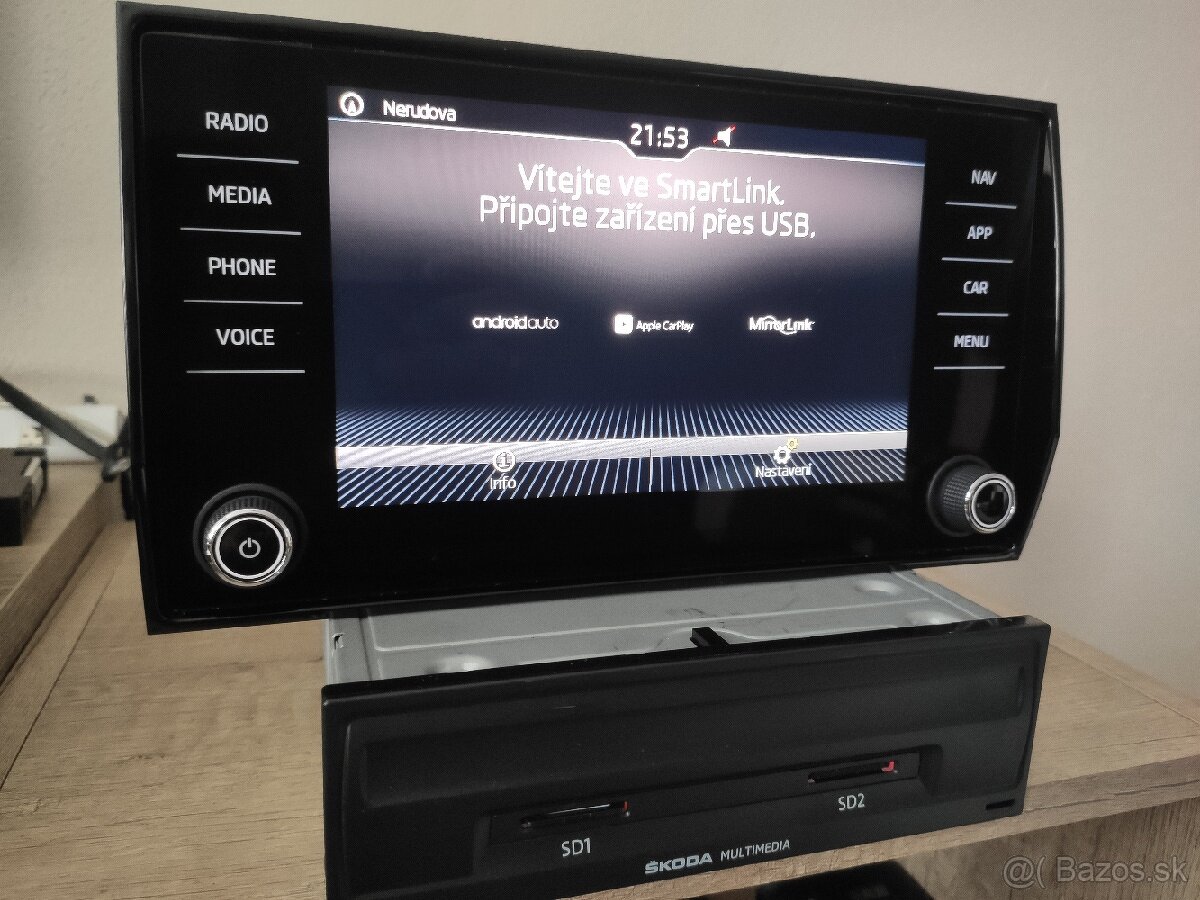 MIB2 Škoda Bolero / Amundsen s Carplay a Android Auto - 2