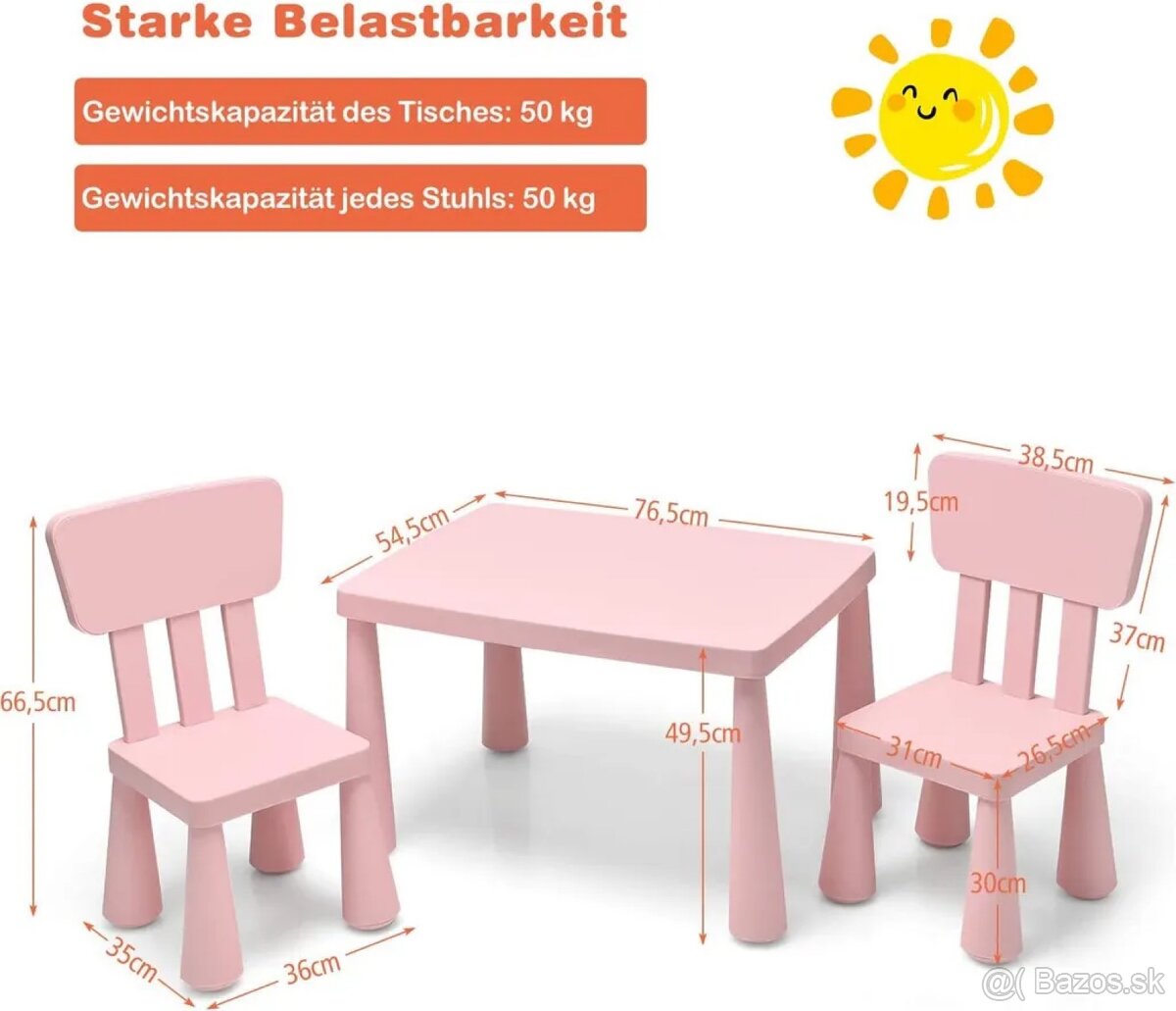 Detsky stolík s 2 stoličkami - 2