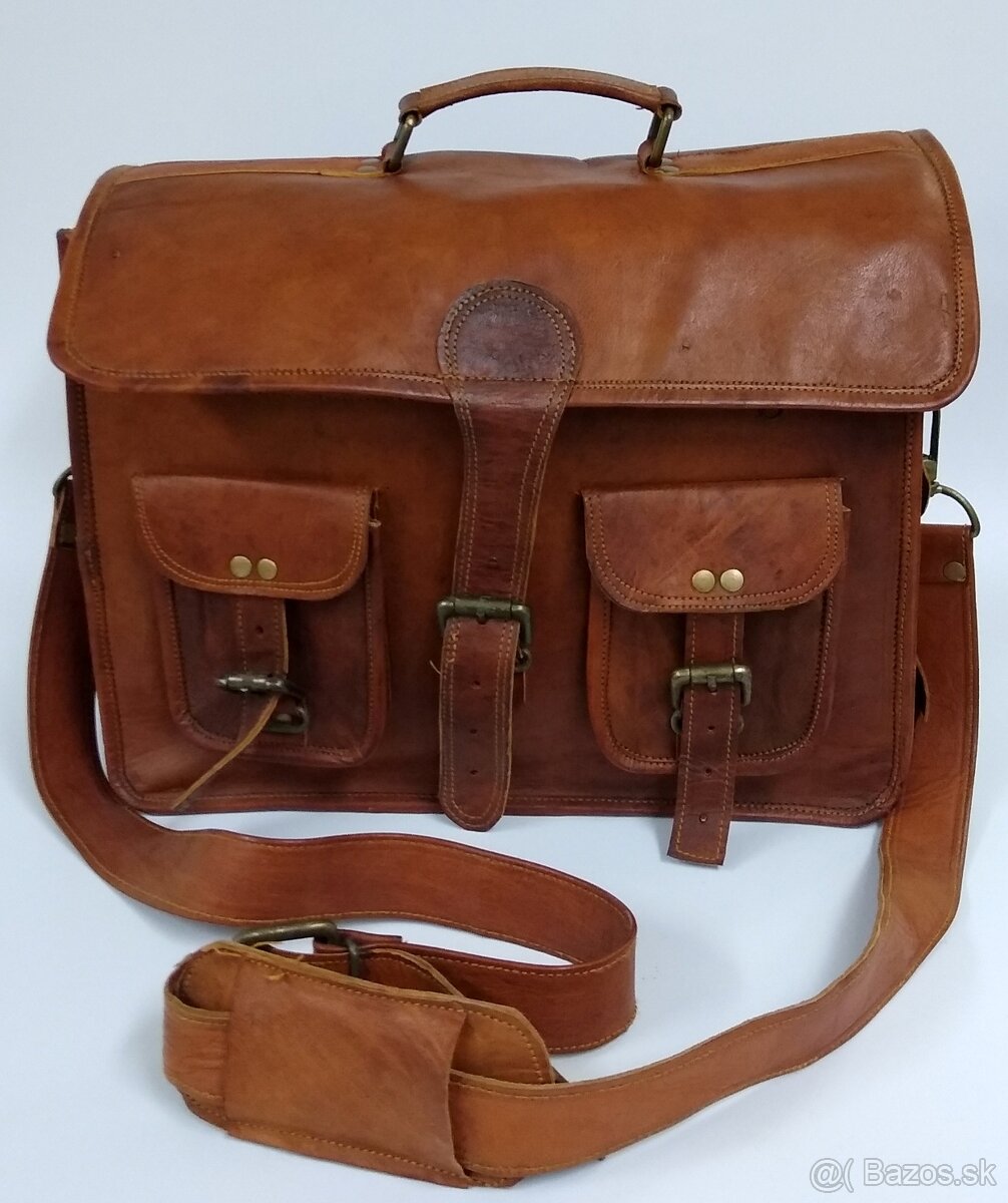 Nová Ručne vyrábaná kožená Aktovka - 2