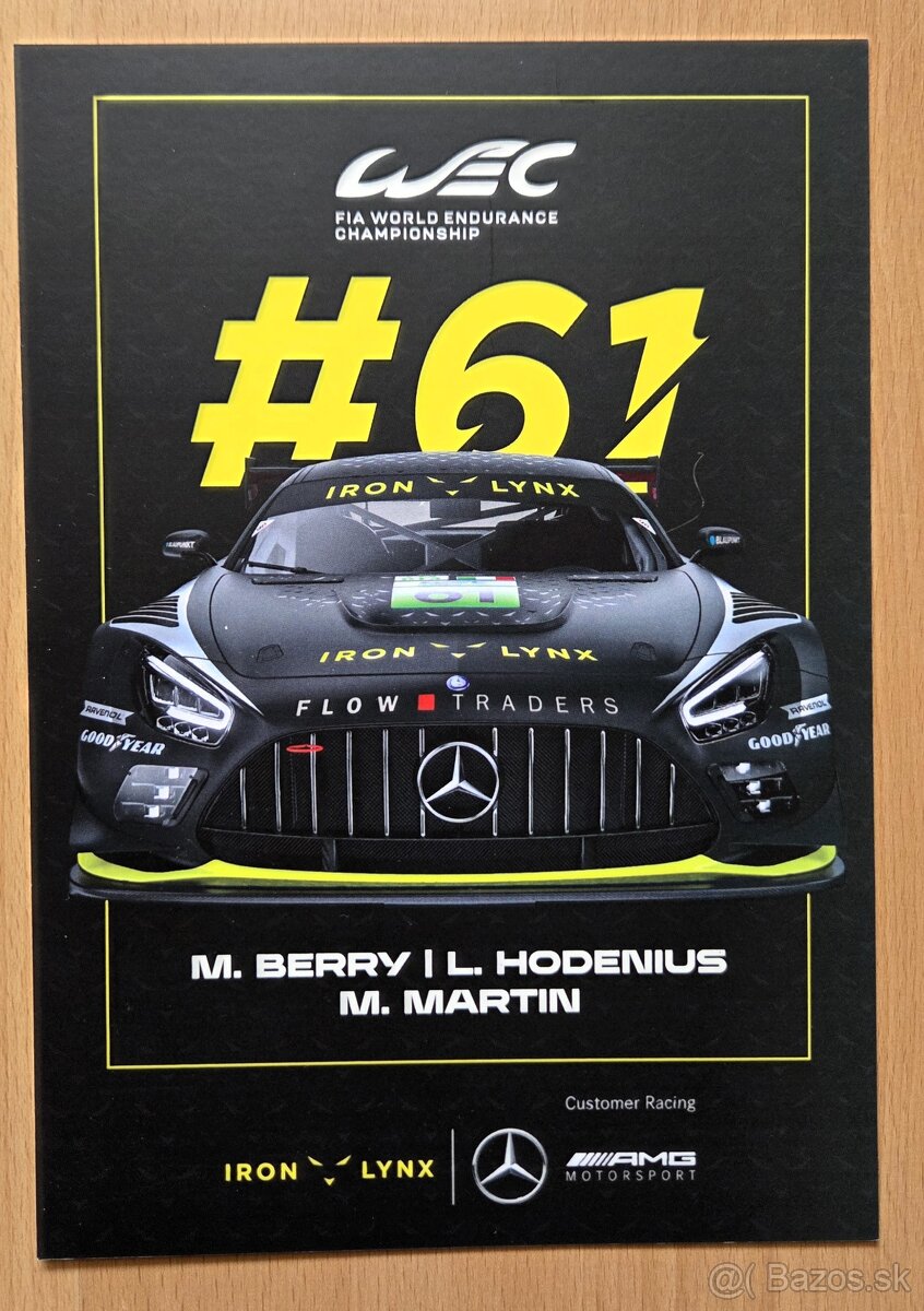 Iron Lynx Mercedes AMG 3 original. autogramy autogramkarta - 2