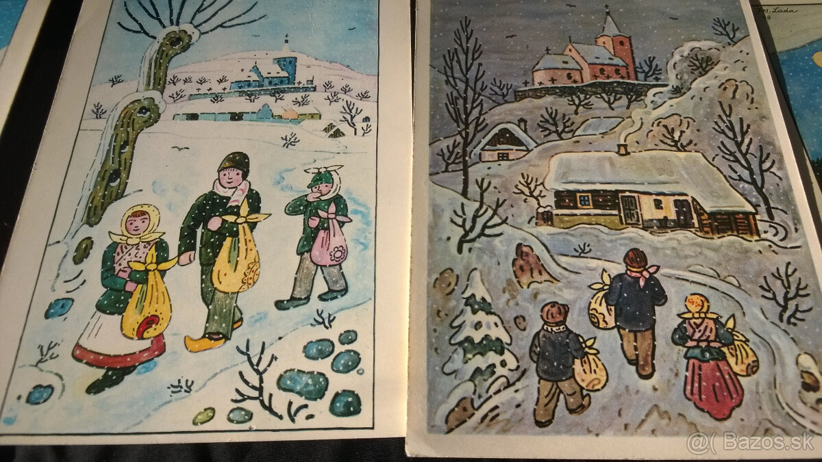 Josef Lada -staré pohľadnice - 2