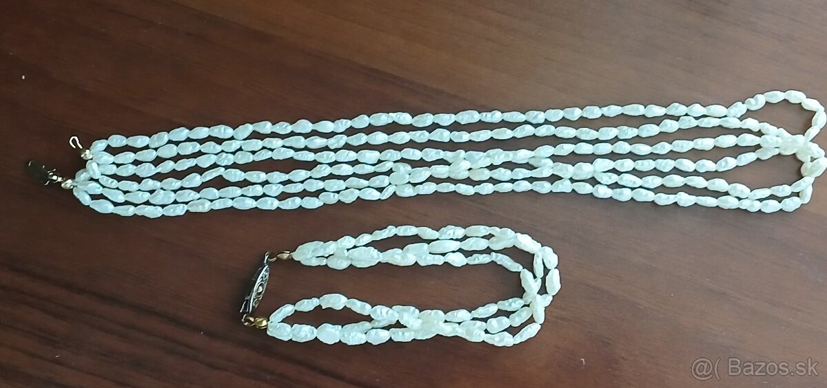 Perly riečne, 2x set, starožitnosť - 2
