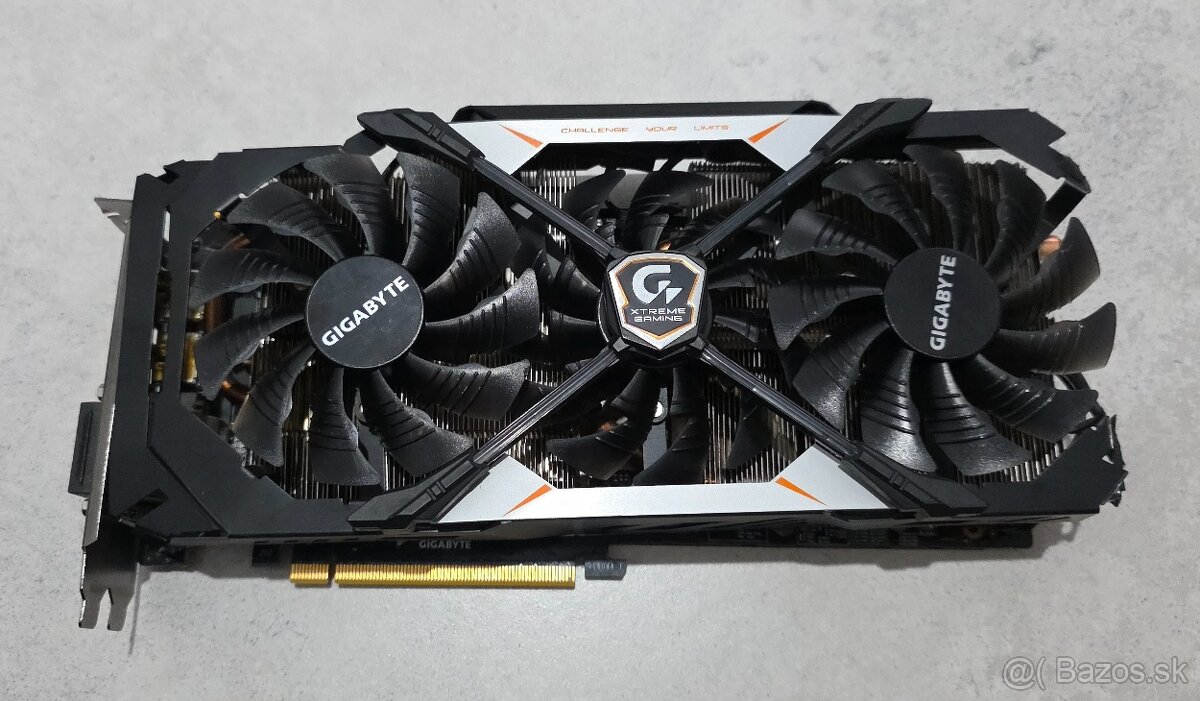 Predám hernú grafickú kartu GIGABYTE GeForce GTX 1070 Xtreme - 2