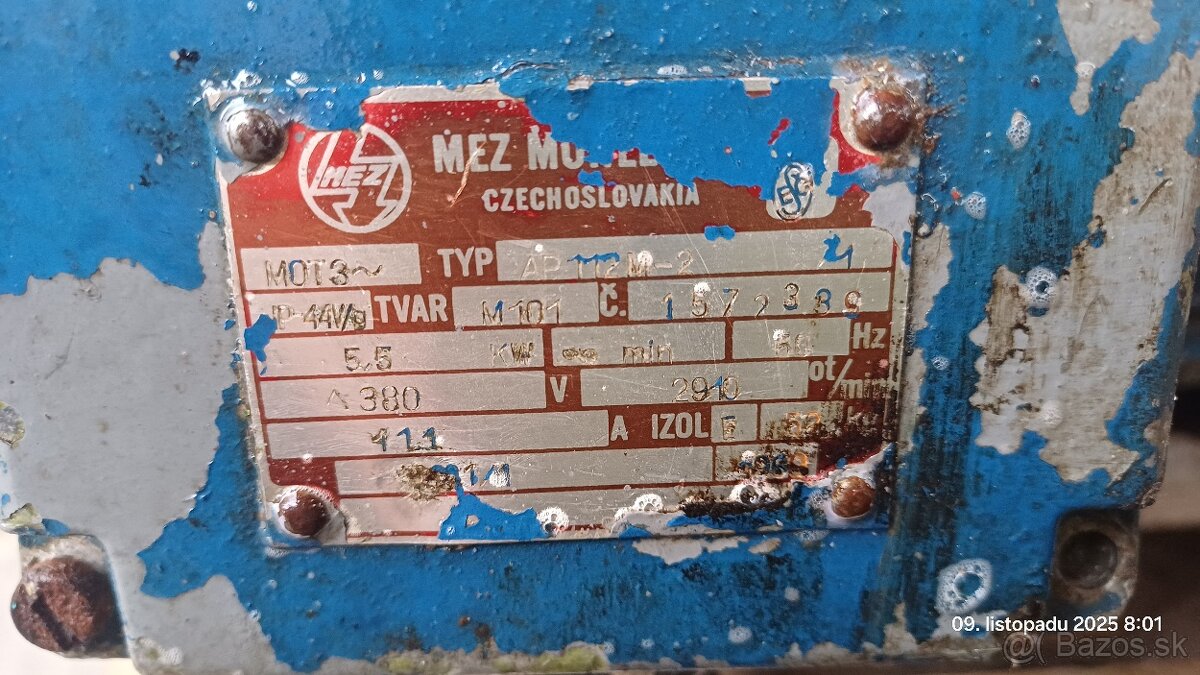 Elektromotor 5.5kW MEZ Mohelnice - 2