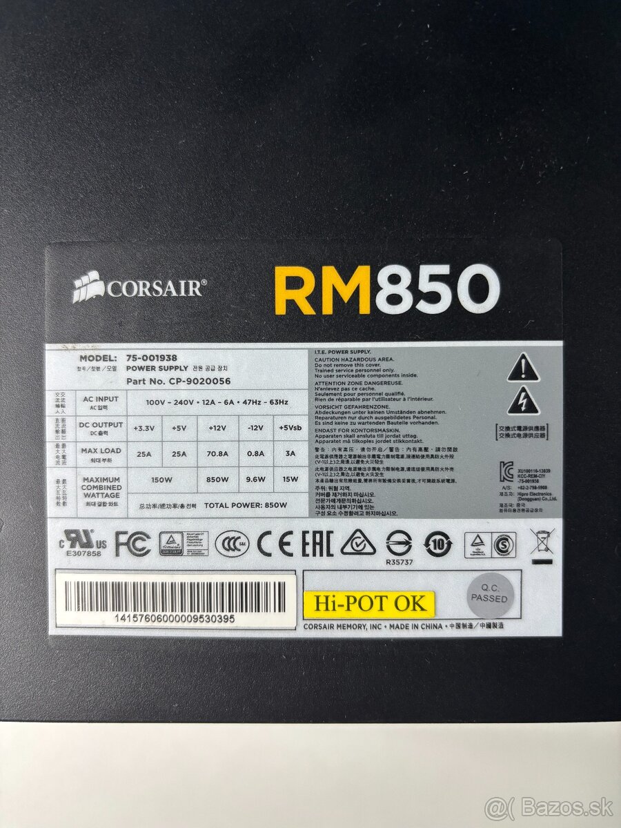 Corsair RM850 75-001938 zdroj - dohoda možná - 2